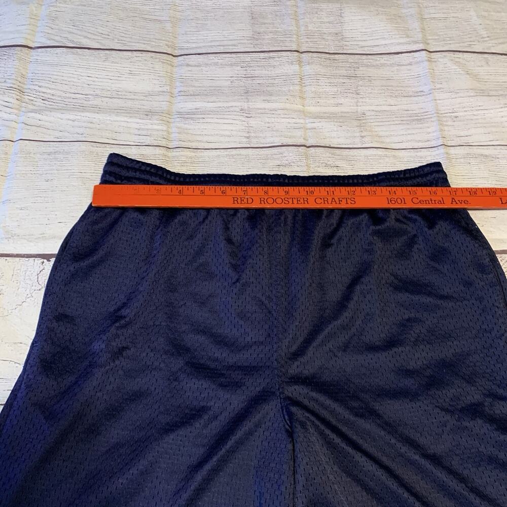 Men's Navy Athletic Shorts with Gold Logo - Picture 5 of 12